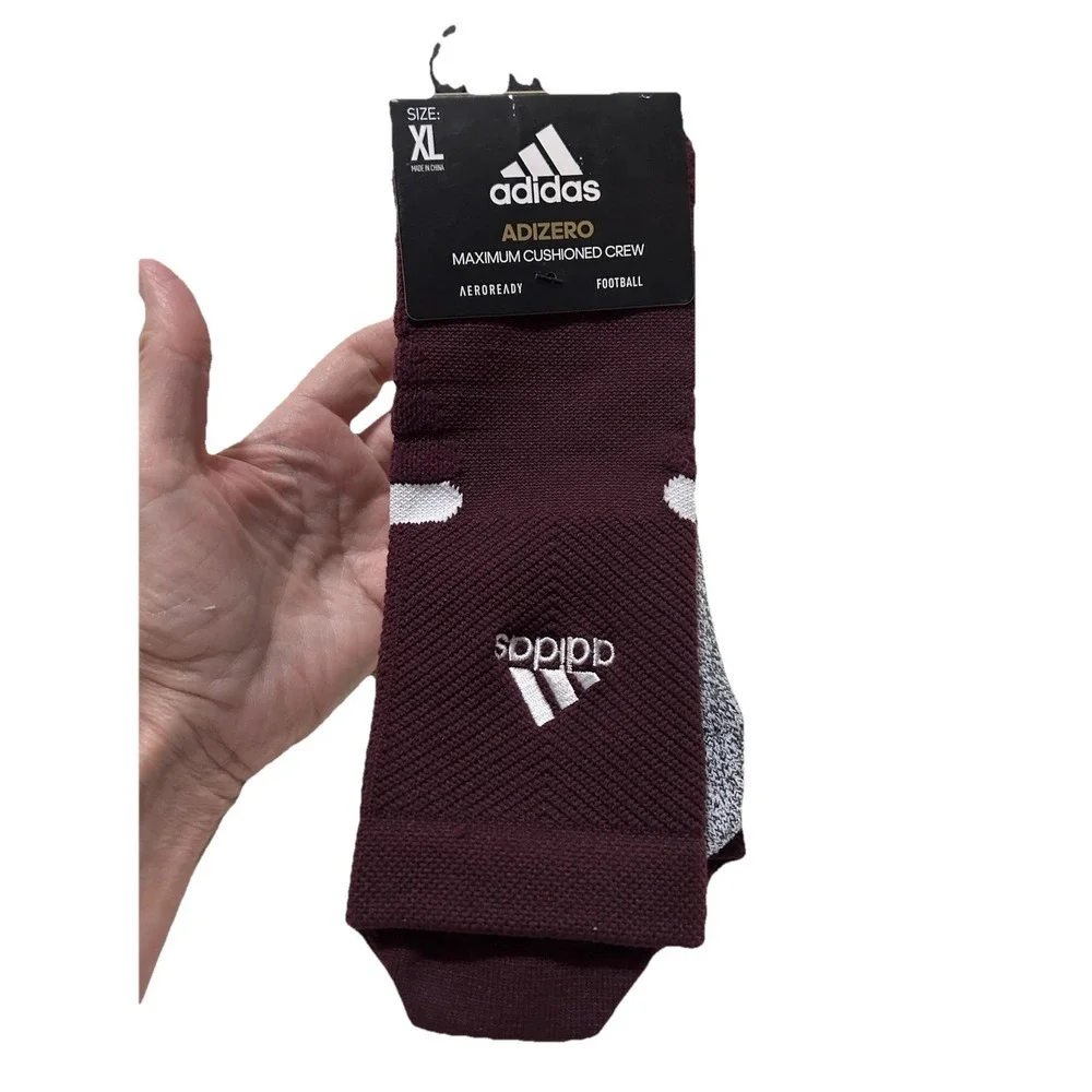 Adidas Adizero Mens Football Max Cushioned Crew Socks XL (JC)